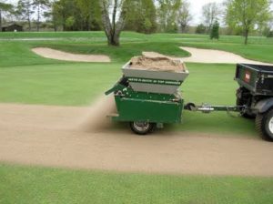 golf course sand topdressing dressing application spreading whitevale club